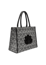 BOLSA MAXI TOTE SIRENA JACQUARD PRETO