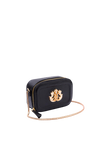 BOLSA DANCE EM COURO LIZARD PRETO OURO
