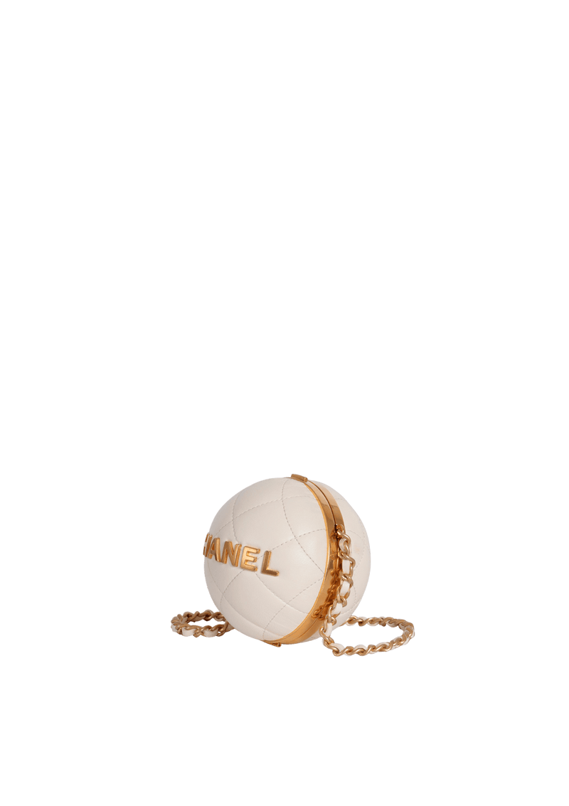 QUILTED SPHERE MINAUDIERE CHAIN CLUCTH