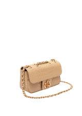 MINI BOLSA ANNE EM COURO NATURAL