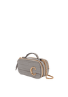 CROCODILE EMBOSSED MINI C VANITY BAG