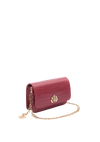 BOLSA CARTEIRA COM CORRENTE TRANSVERSAL FOREVER NEW CROCO BURGUNDY