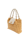 BOLSA SHOPPER EM CROCHÊ E COURO NATURAL