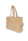 LARGE INTRECCIATO SHEARLING ARCO TOTE