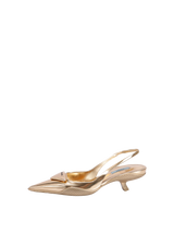 PATENT LEATHER SLINGBACK PUMPS 34.5