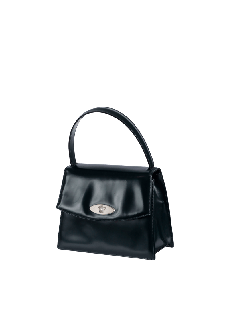 LEATHER TOP HANDLE BAG