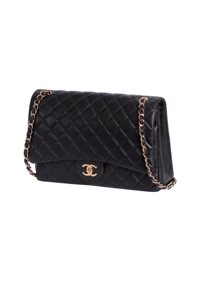 MAXI CLASSIC DOUBLE FLAP LAMBSKIN