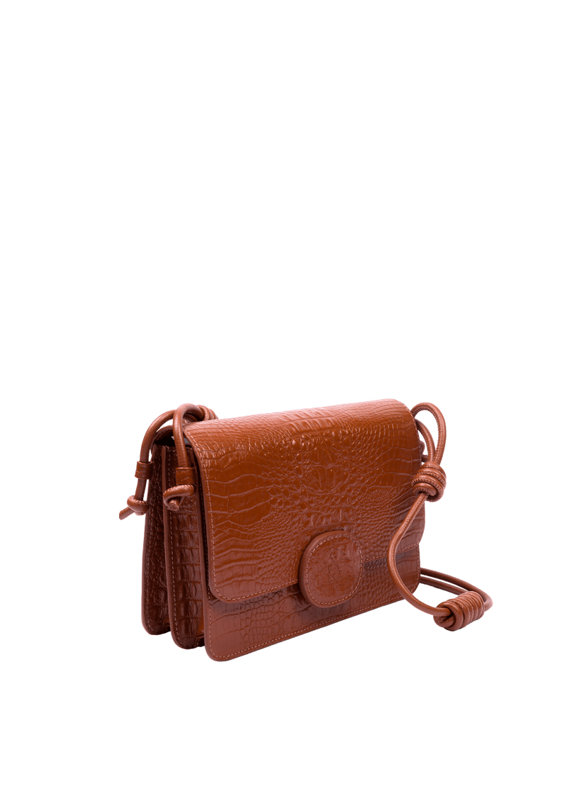 BOLSA ESSENTIALS CLÁSSICA EM COURO NATURAL TIRACOLO