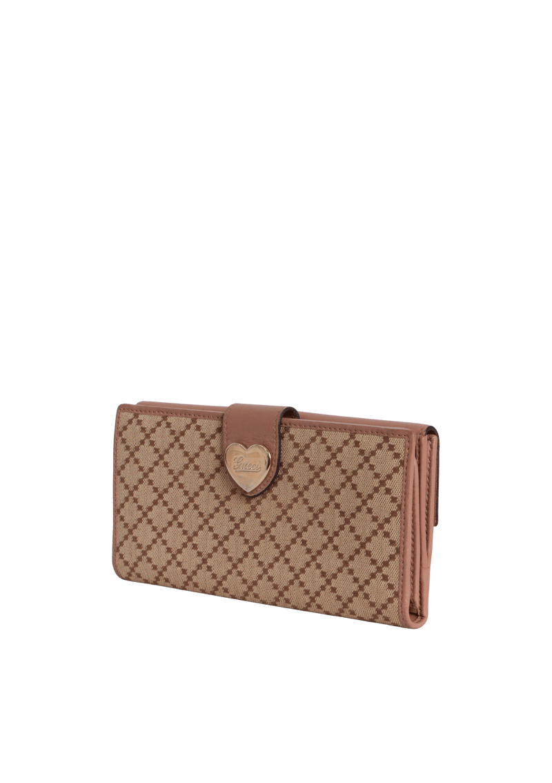 GG CANVAS HEART CONTINENTAL WALLET