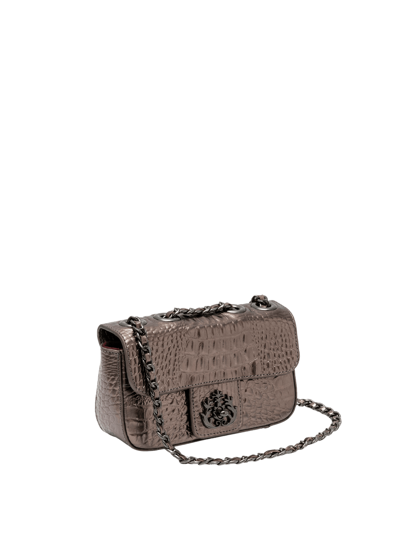 MINI BOLSA ANNE EM COURO NATURAL