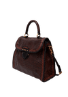 WOVEN MADRAS TOP HANDLE BAG
