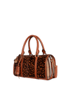 LEOPARD HOUSE CHECK BOSTON BAG