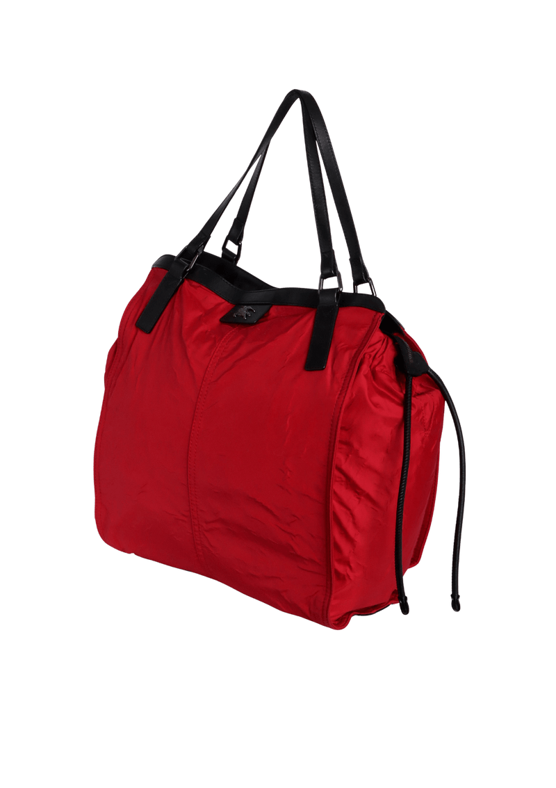 NYLON HOUSE CHECK BUCKLEIGH TOTE