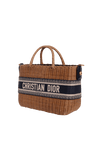 WICKER OBLIQUE BASKET BAG