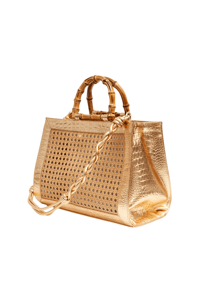 BOLSA DIANA MAXI EM COURO NATURAL E PALHA INDIANA