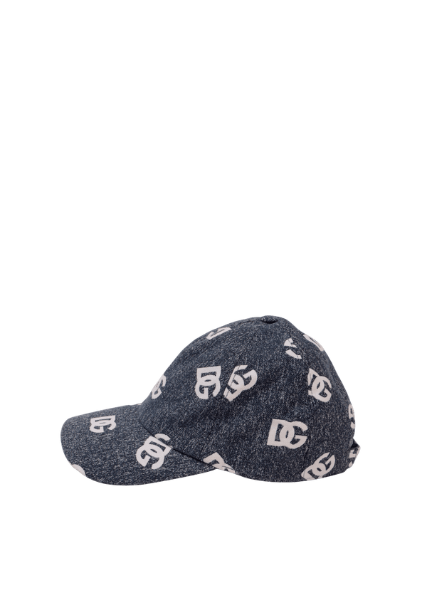 LOGO JACQUARD DENIM BASEBALL CAP