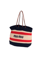 WOVEN LOGO SHOPPER TOTE