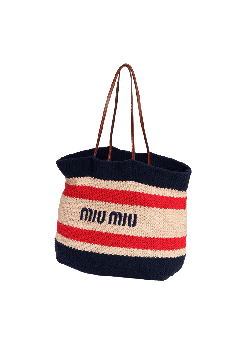 WOVEN LOGO SHOPPER TOTE