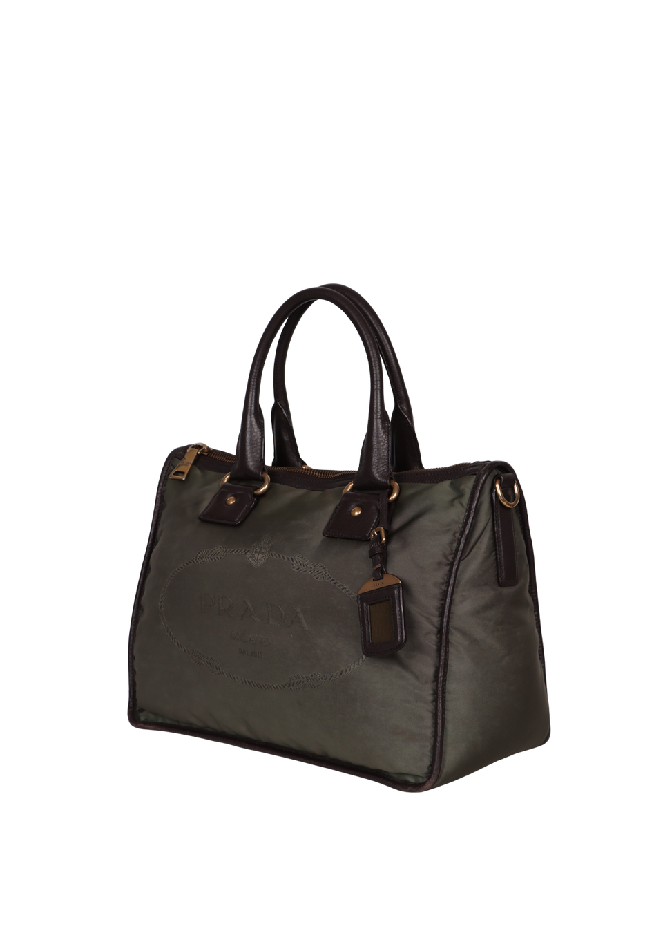 BOLSA PRADA TESSUTO SATCHEL BAG VERDE ORIGINAL – Gringa