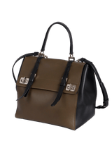 CITY CALF DOUBLE TURN-LOCK BAG