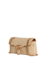 SMALL GG MARMONT RAFFIA BAG