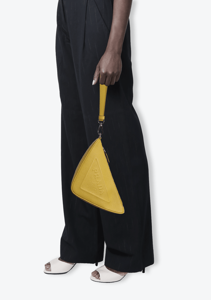 SAFFIANO TRIANGLE WRISTLET