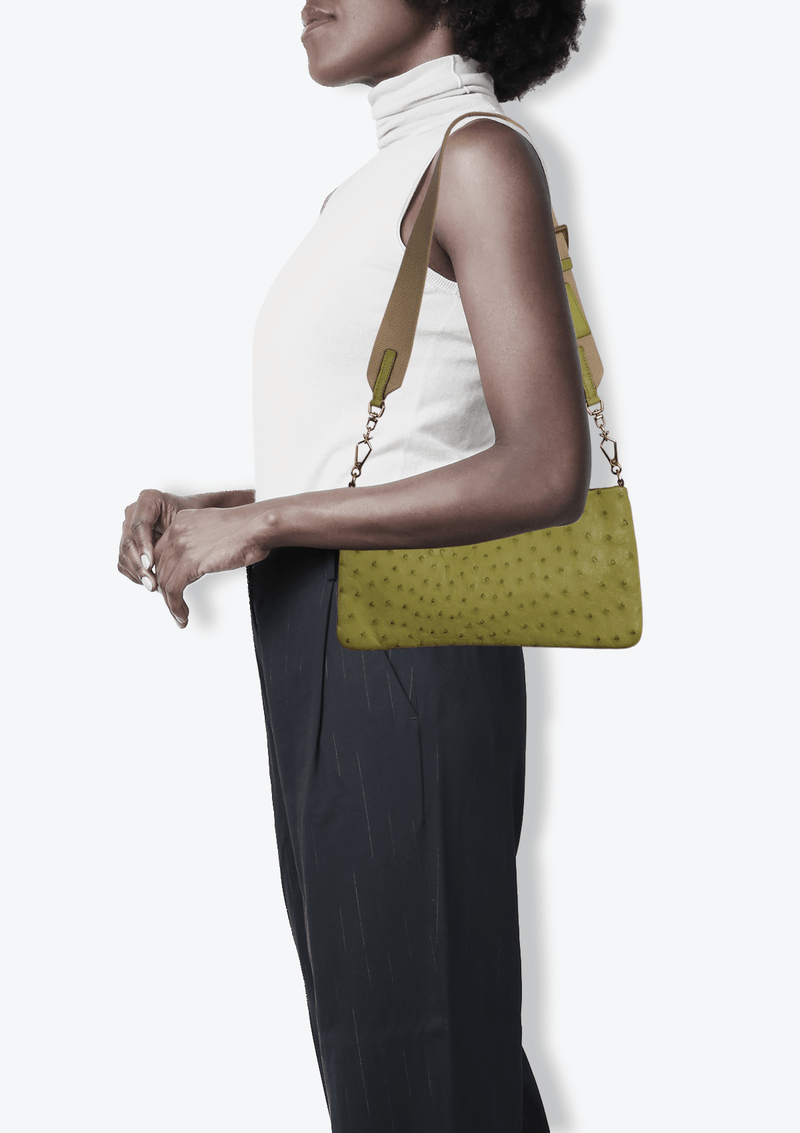 OSTRICH SHOULDER BAG