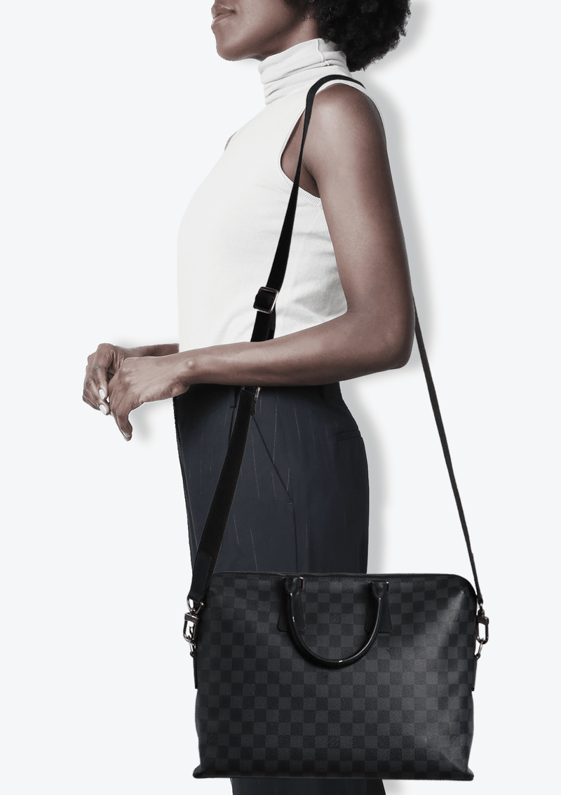 DAMIER GRAPHITE PORTE DOCUMENTS JOUR