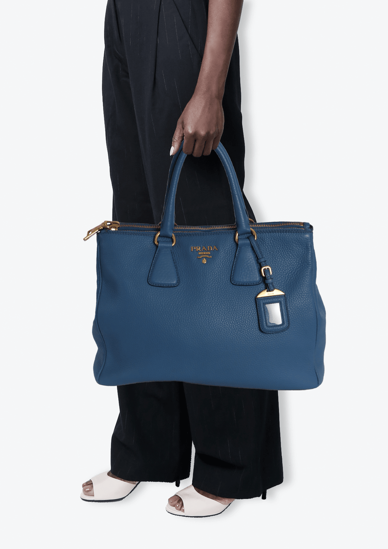 VITELLO DAINO DOUBLE ZIP TOTE