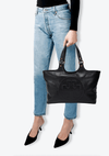 LEATHER BOMBE TOTE