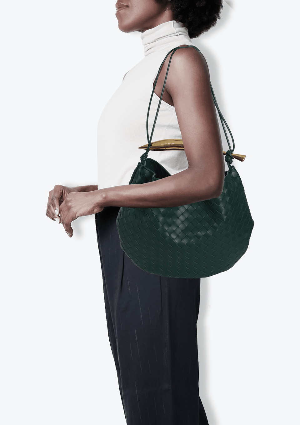 BOLSA BOTTEGA VENETA MEDIUM INTRECCIATO SARDINE BAG VERDE ORIGINAL