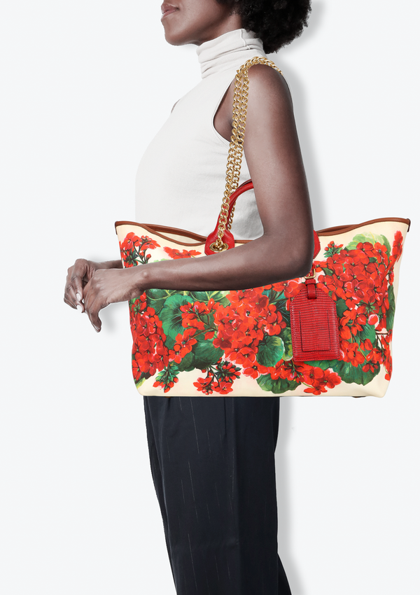 FLORAL PRINT CAPRI SHOPPER TOTE