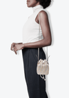 ZUCCA STUDDED MINI MON TRESOR BAG