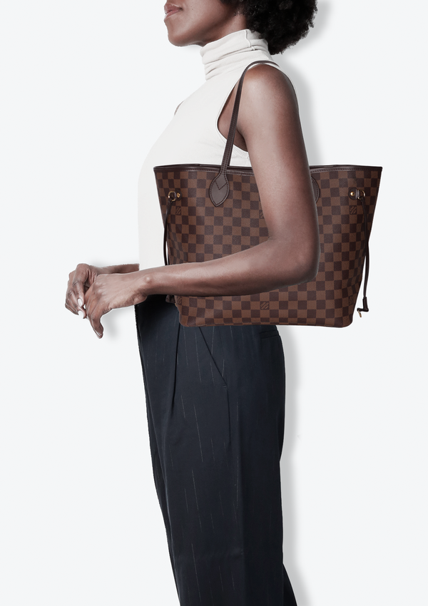 DAMIER ÉBÈNE NEVERFULL MM W/ POUCH