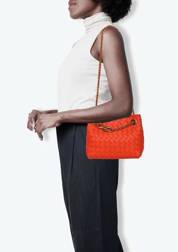 SMALL INTRECCIATO ANDIAMO CHAIN TOTE