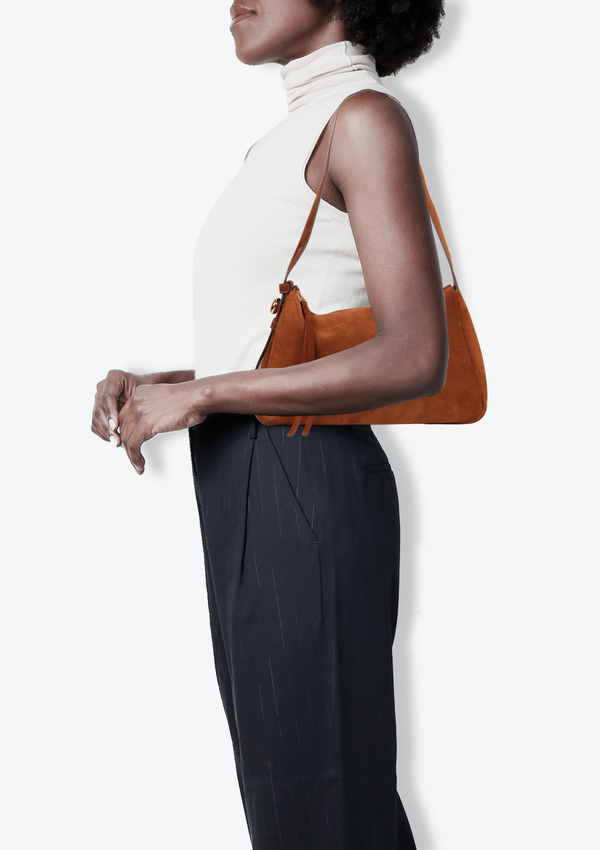 SUEDE ROMY SHOULDER BAG