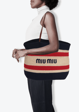 WOVEN LOGO SHOPPER TOTE