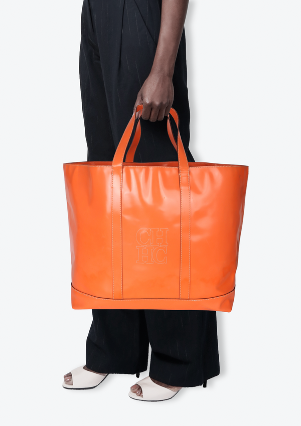 PATENT LEATHER TOTE BAG