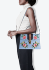 EMBROIDERED SYLVIE TOP HANDLE BAG