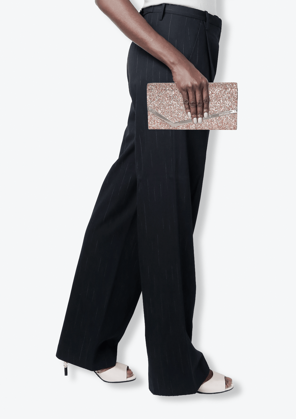 BOLSA JIMMY CHOO GLITTER CLUTCH METALIZADO ORIGINAL – Gringa