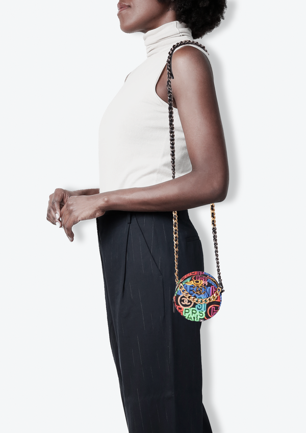FABRIC PRINTED 19 ROUND CLUTCH