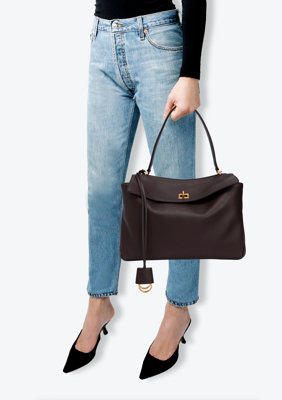BOLSA BALENCIAGA MEDIUM RODEO BAG MARROM ORIGINAL – Gringa