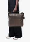 SIGNATURE EMBOSSED SHOULDER BAG