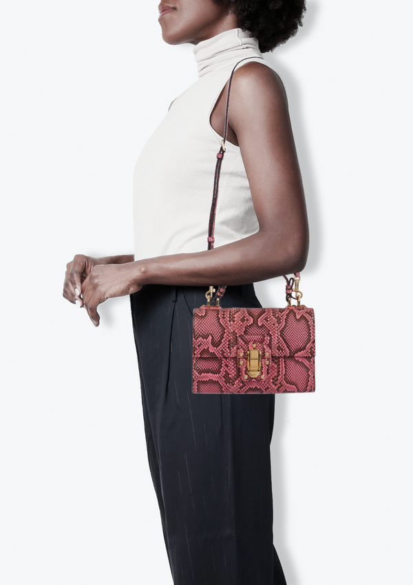 PYTHON LUCIA TOP HANDLE BAG