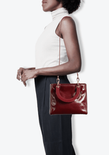 PATENT LEATHER OBLIQUE LADY DIOR