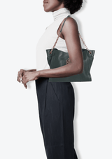 LEATHER CHAINLINK TOTE