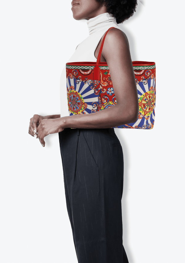 CARRETTO PRINTED CANVAS TOTE BAG