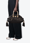 QUILTED LEATHER SATCHEL BAG