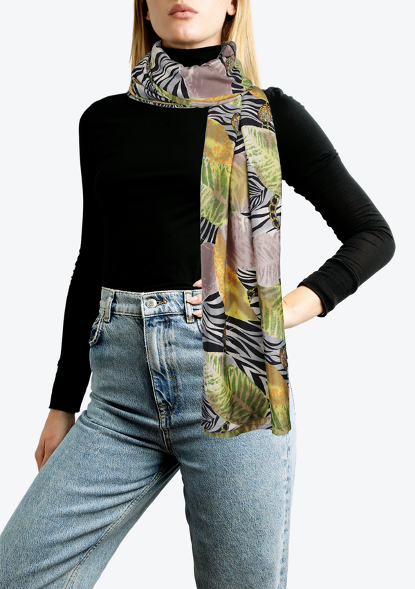 VINTAGE PRINTED MESH SCARF