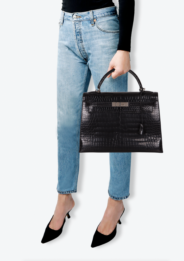 SHINY POROSUS CROCODILE KELLY SELLIER 32